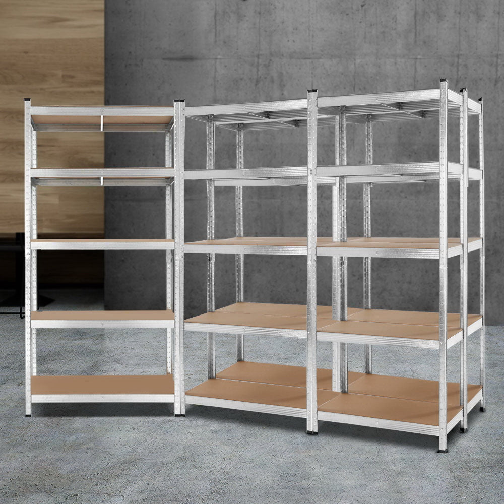 Wall Storage Racks: Giantz 5x1.8M Garage Shelving Warehouse Rack Pallet Racking Storage Shelf Silver