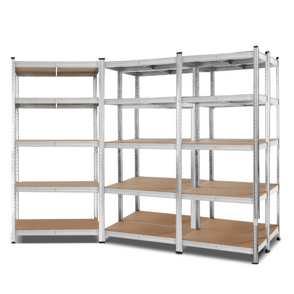 Wall Storage Racks: Giantz 5x1.8M Garage Shelving Warehouse Rack Pallet Racking Storage Shelf Silver