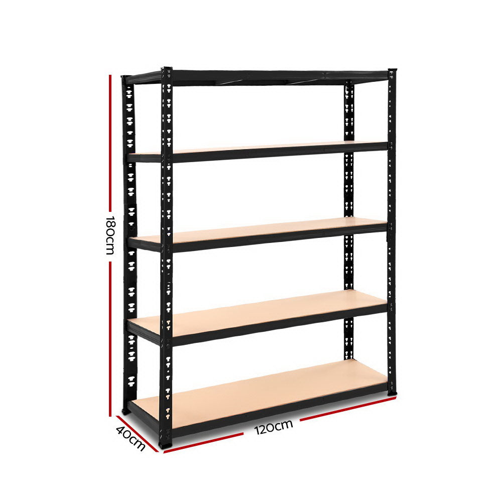 Wall Storage Racks: Giantz 1.8M Garage Shelving Warehouse Rack Pallet Racking Storage Shelve Black