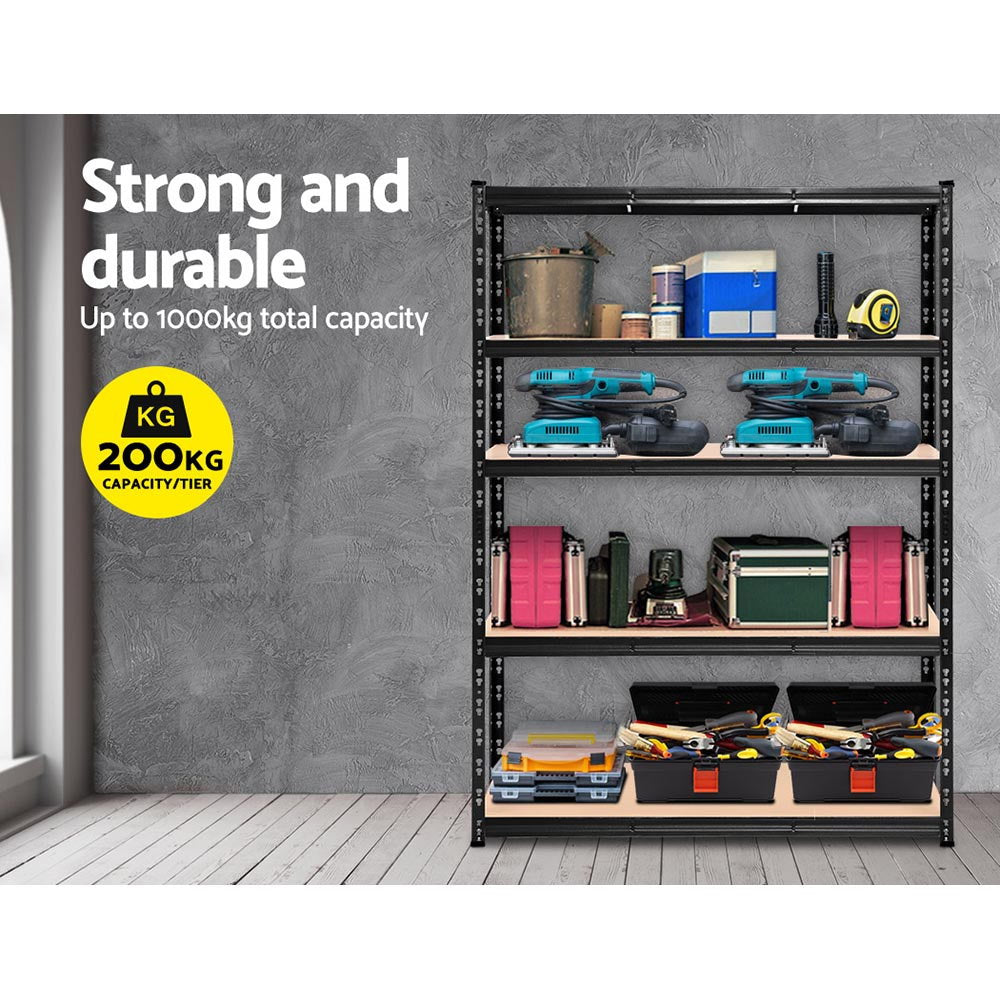Wall Storage Racks: Giantz 1.8M Garage Shelving Warehouse Rack Pallet Racking Storage Shelve Black