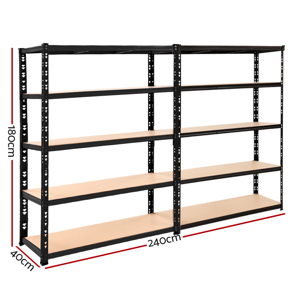 Wall Storage Racks: Giantz 2.4Mx1.8M Garage Shelving Warehouse Rack Pallet Racking Storage Shelve