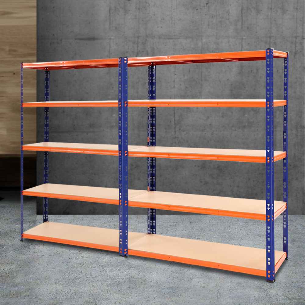 Wall Storage Racks: Giantz 2.4Mx1.8M Garage Shelving Warehouse Rack Pallet Racking Storage Blue