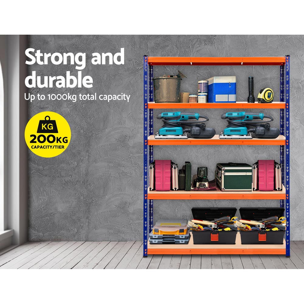 Wall Storage Racks: Giantz 2.4Mx1.8M Garage Shelving Warehouse Rack Pallet Racking Storage Blue
