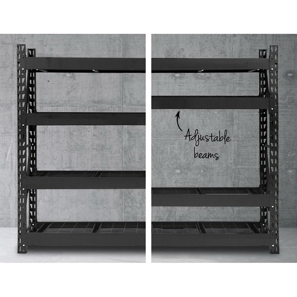Wall Storage Racks: Giantz 2Mx2M Garage Shelving Warehouse Rack Pallet Racking Storage Shelve Black
