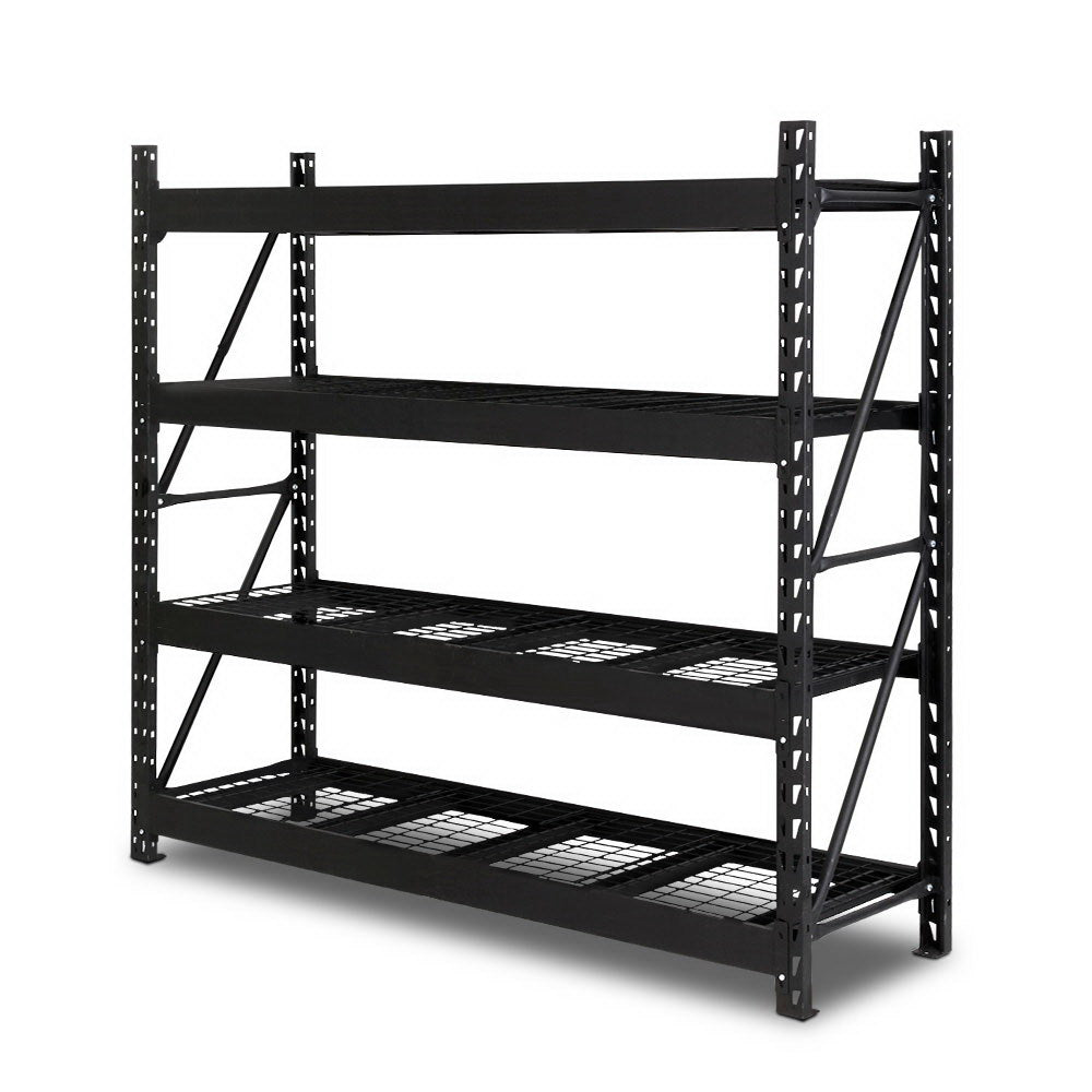 Wall Storage Racks: Giantz 2Mx2M Garage Shelving Warehouse Rack Pallet Racking Storage Shelve Black