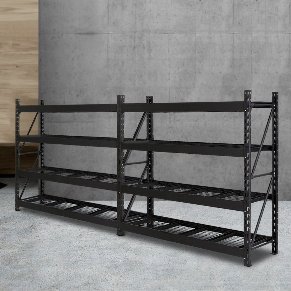 Wall Storage Racks: Giantz 4Mx2M Garage Shelving Warehouse Rack Pallet Racking Storage Shelve Black