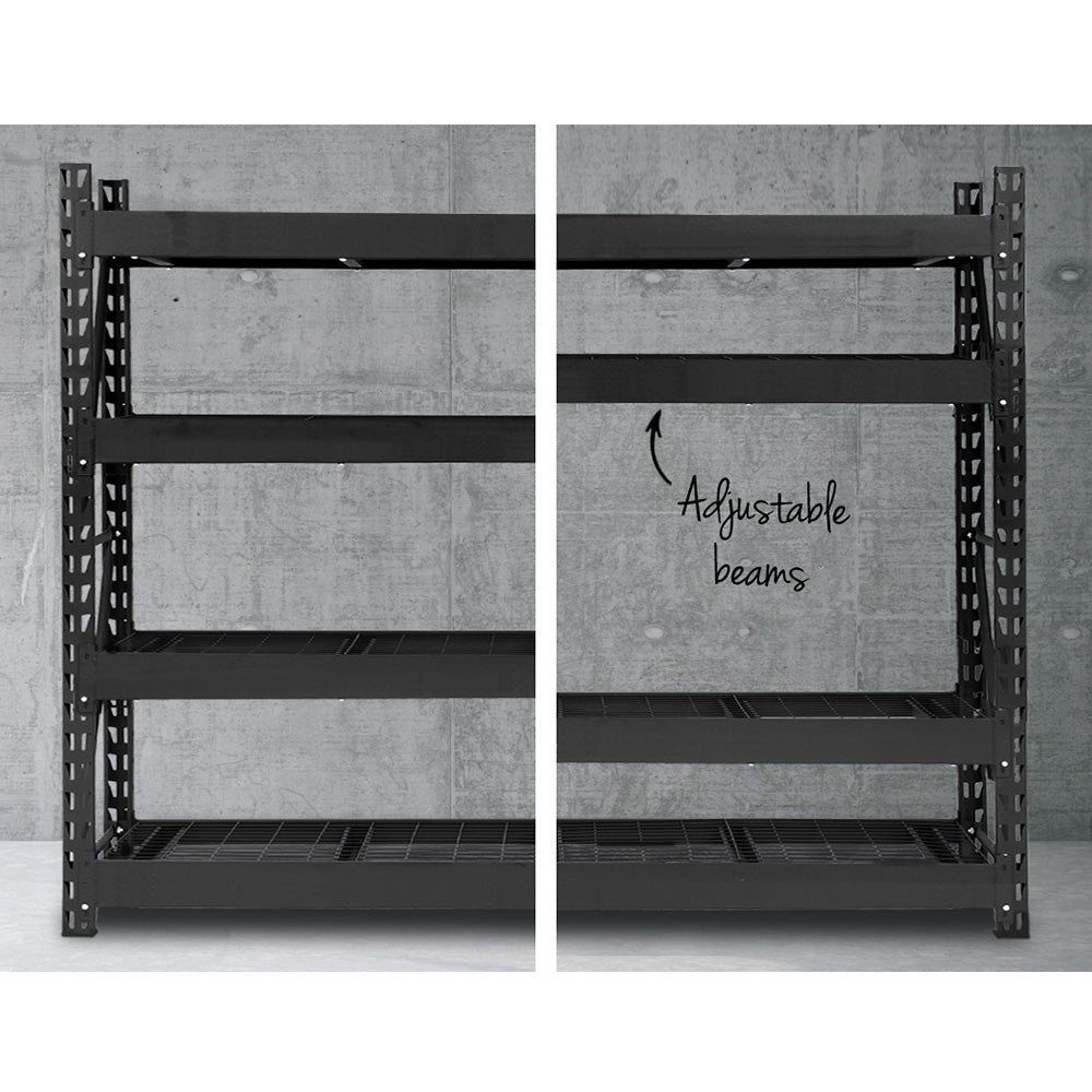 Wall Storage Racks: Giantz 4Mx2M Garage Shelving Warehouse Rack Pallet Racking Storage Shelve Black