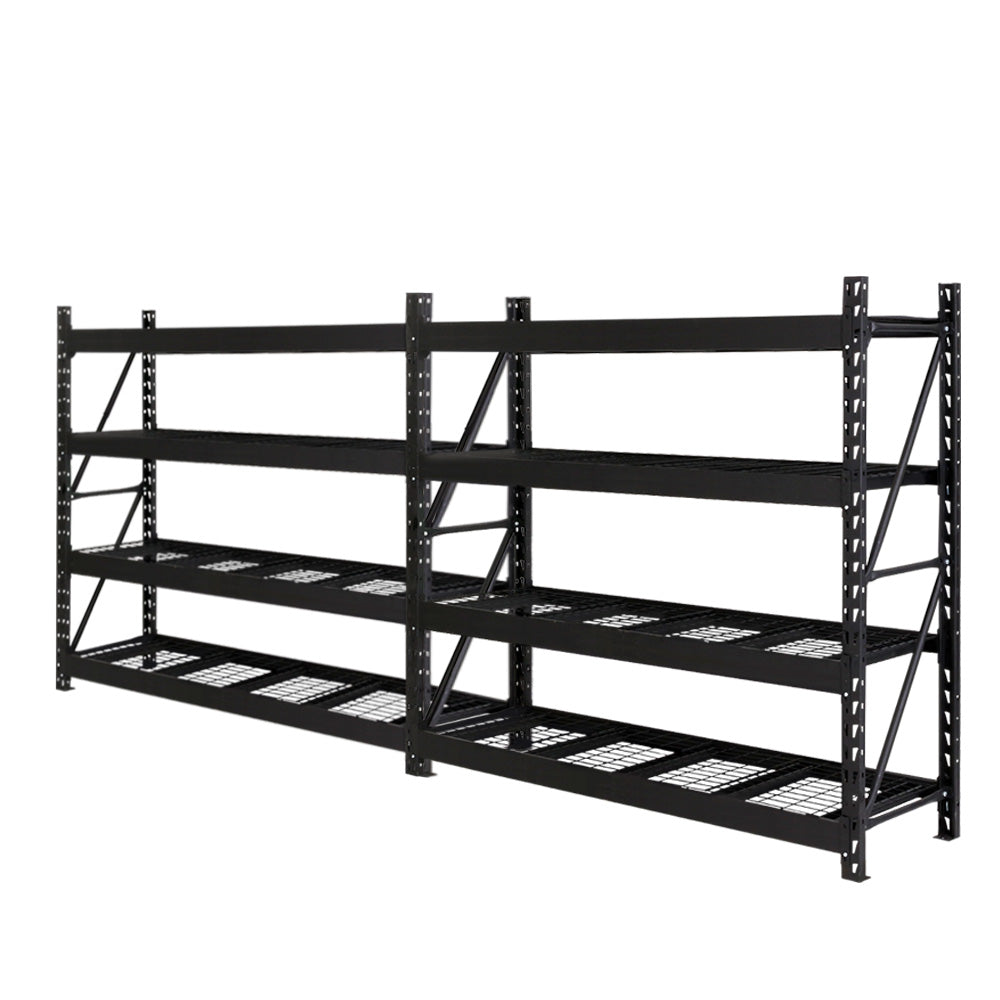 Wall Storage Racks: Giantz 4Mx2M Garage Shelving Warehouse Rack Pallet Racking Storage Shelve Black