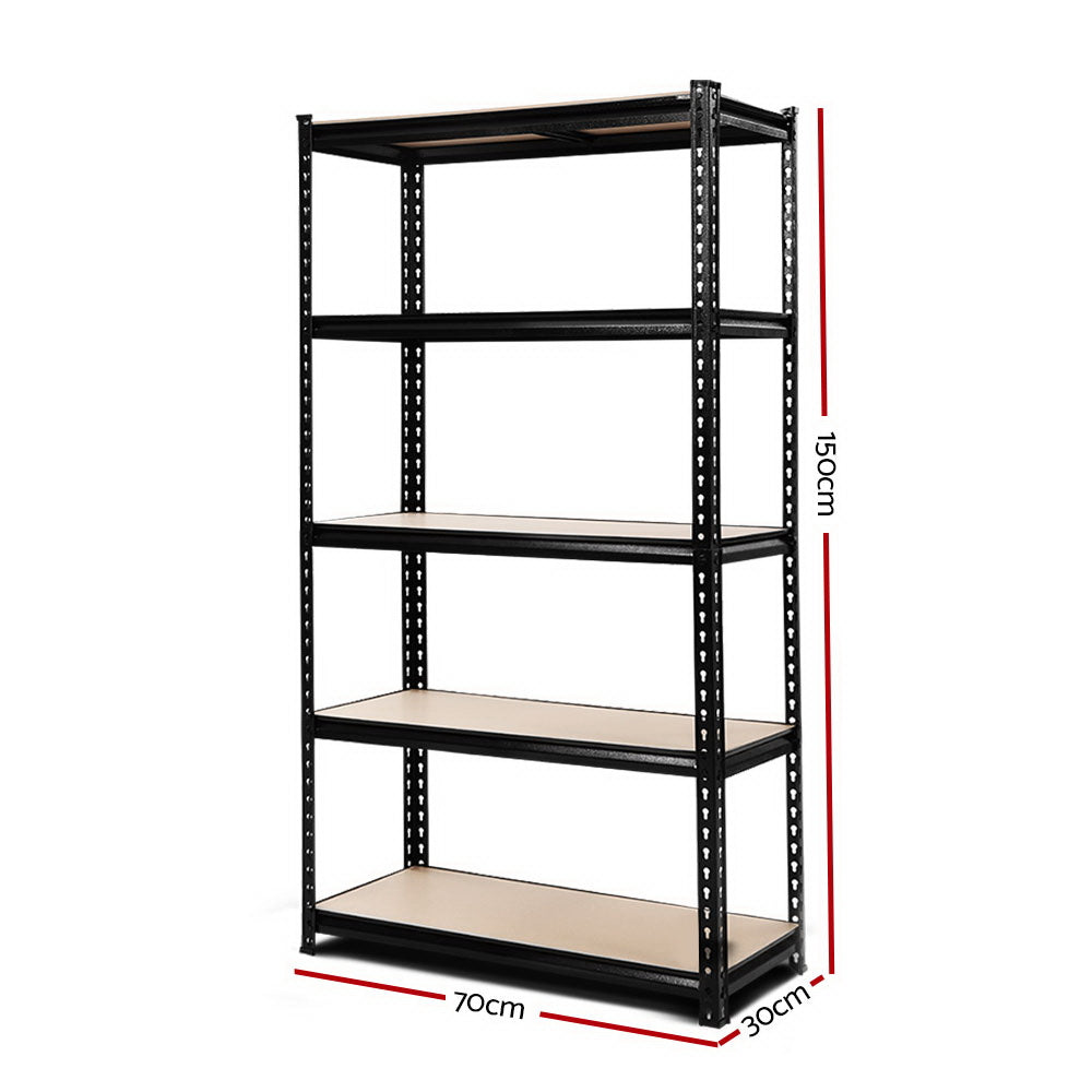 Wall Storage Racks: Giantz 1.5M Garage Shelving Warehouse Rack Pallet Racking Storage Shelve Black