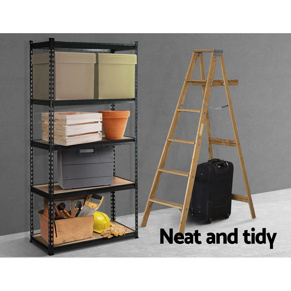 Wall Storage Racks: Giantz 1.5M Garage Shelving Warehouse Rack Pallet Racking Storage Shelve Black