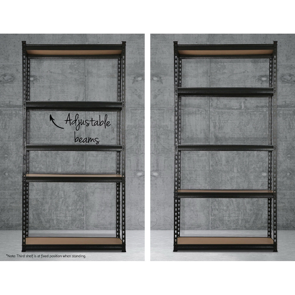 Wall Storage Racks: Giantz 1.5M Garage Shelving Warehouse Rack Pallet Racking Storage Shelve Black