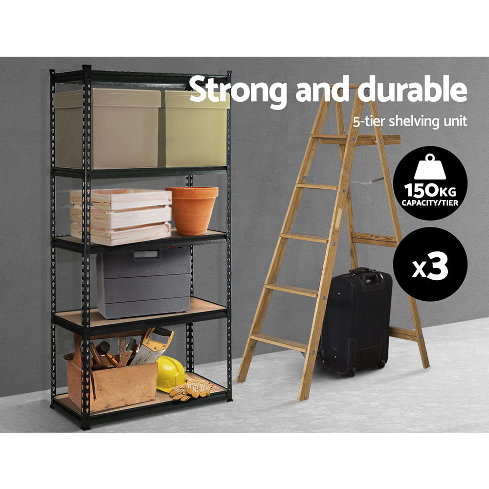 Wall Storage Racks: 3x1.5M Warehouse Shelving Racking Storage Garage Steel Metal Shelves Rack