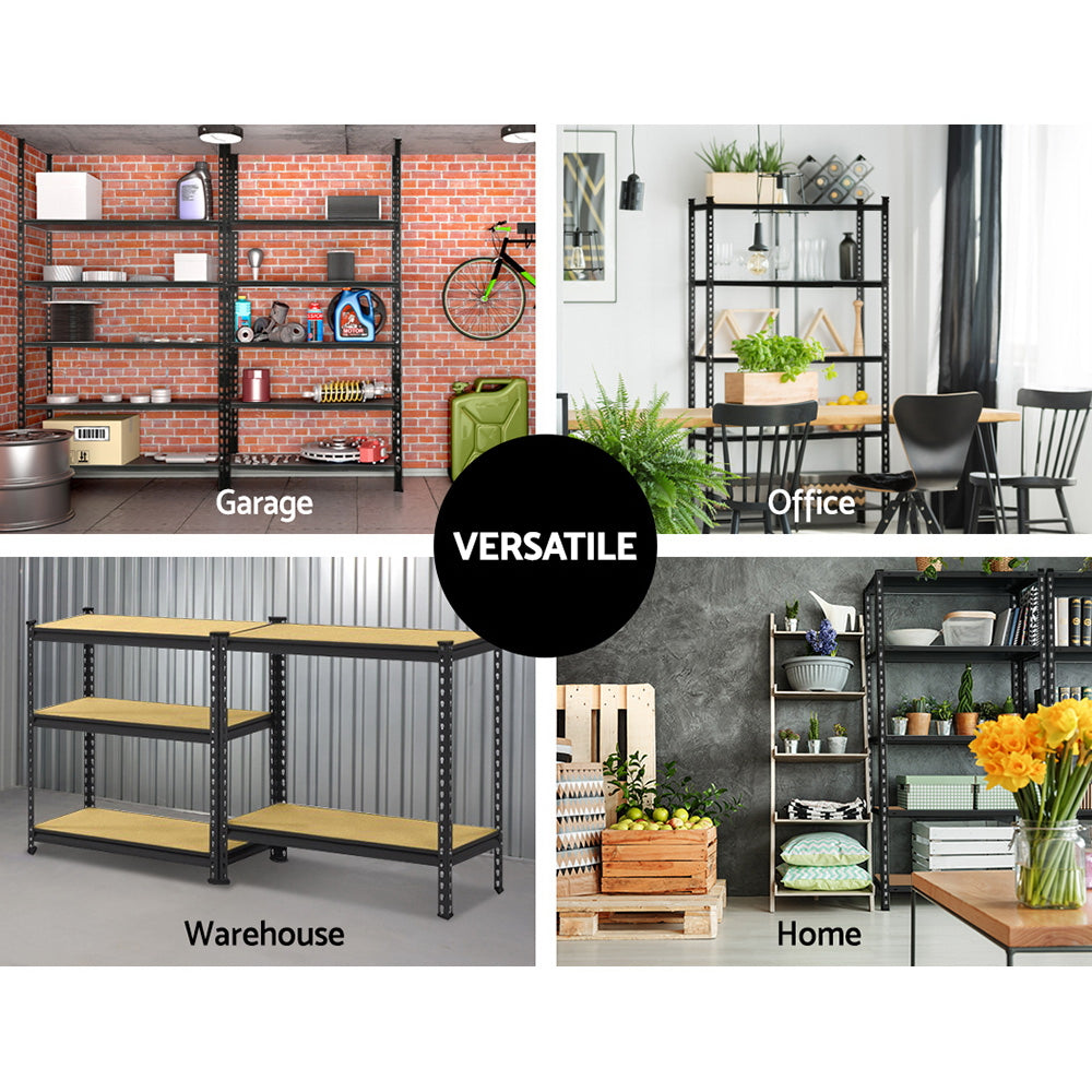 Wall Storage Racks: Giantz 5x1.5M Garage Shelving Warehouse Rack Pallet Racking Storage Shelve Black