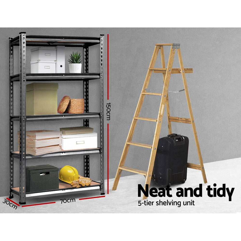 Wall Storage Racks: Giantz 2x1.5M Steel Warehouse Racking Rack Shelving Storage Garage Shelves Shelf