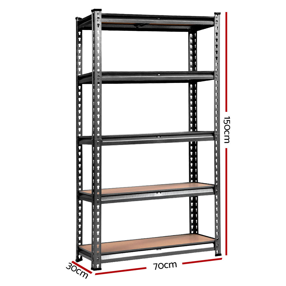 Wall Storage Racks: Giantz 3x1.5M Garage Shelving Warehouse Rack Pallet Racking Storage Charcoal