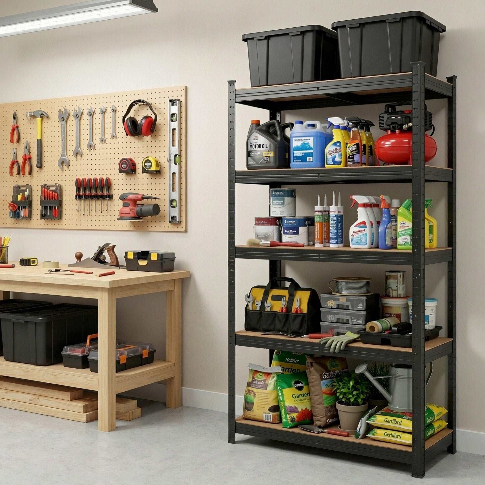 Wall Storage Racks: Giantz Garage Shelving 1.6X0.8m Warehouse Shelves Storage Rack Pallet Racking Black