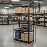 Wall Storage Racks: Giantz Garage Shelving 1.6X0.8m Warehouse Shelves Storage Rack Pallet Racking Black