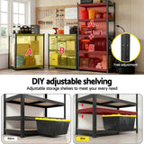 Wall Storage Racks: Giantz Garage Shelving 1.6X0.8m Warehouse Shelves Storage Rack Pallet Racking Black