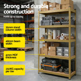 Wall Storage Racks: Giantz Garage Shelving 1.6X0.8m Warehouse Shelves Storage Rack Pallet Racking Yellow