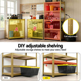Wall Storage Racks: Giantz Garage Shelving 1.6X0.8m Warehouse Shelves Storage Rack Pallet Racking Yellow