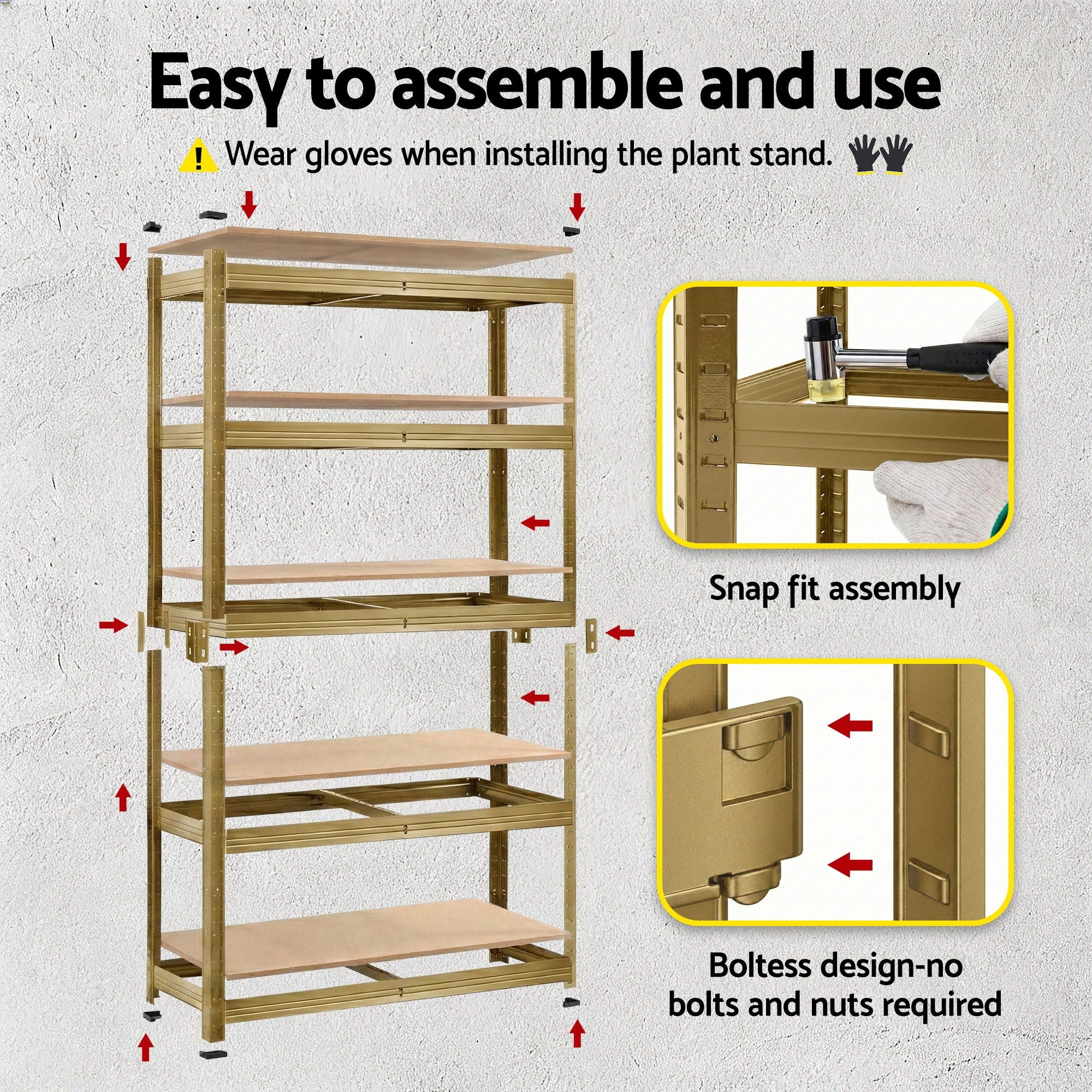 Wall Storage Racks: Giantz Garage Shelving 1.6X0.8m Warehouse Shelves Storage Rack Pallet Racking Yellow