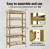 Wall Storage Racks: Giantz Garage Shelving 1.6X0.8m Warehouse Shelves Storage Rack Pallet Racking Yellow