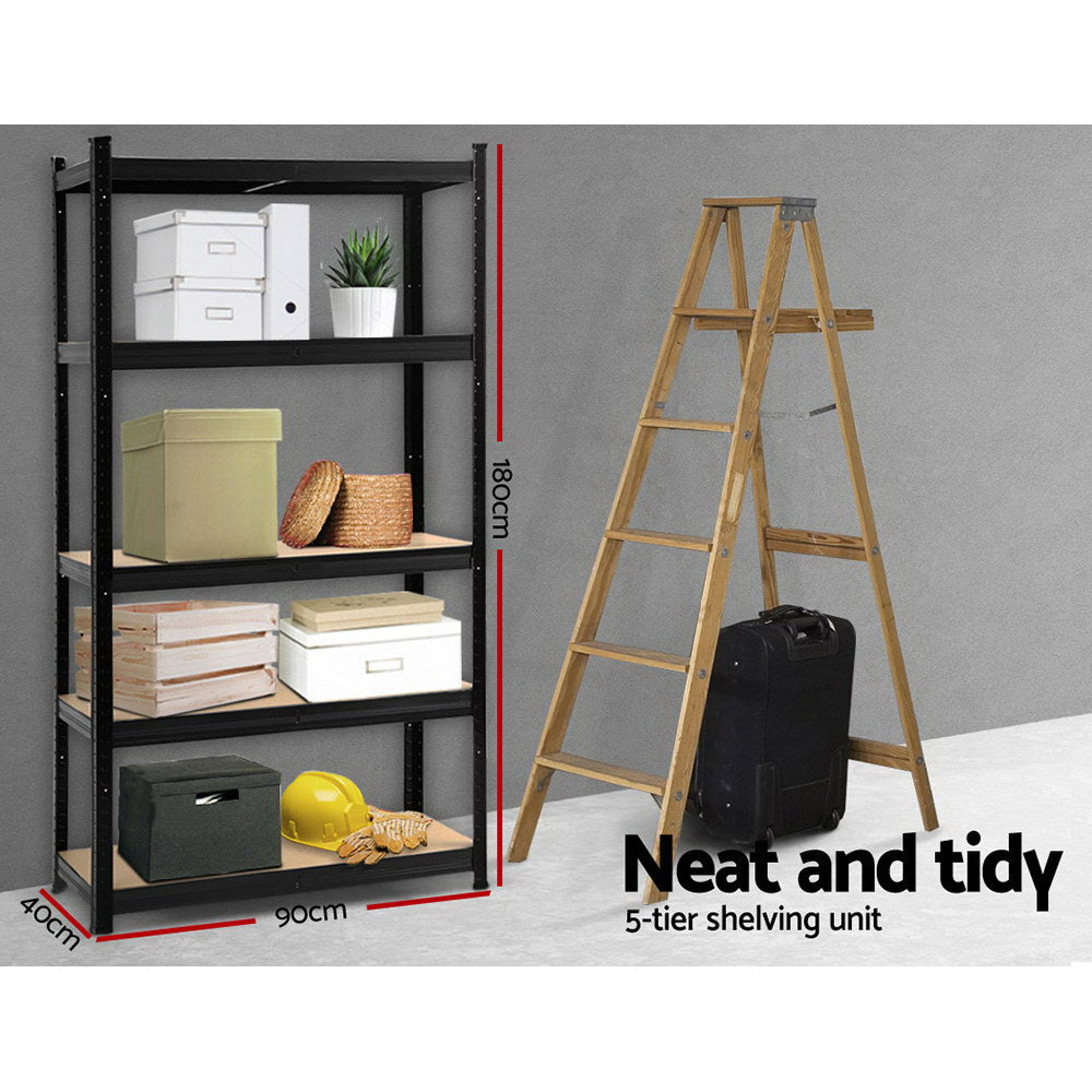 Wall Storage Racks: Giantz 1.8M Warehouse Racking Rack Shelving Garage Storage Steel Metal Shelves