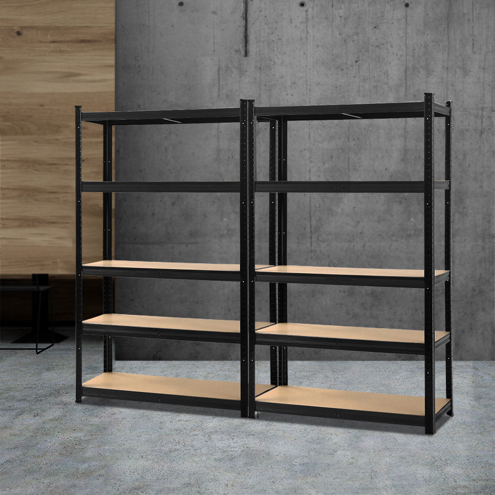 Wall Storage Racks: Giantz 2x1.8M Garage Shelving Warehouse Rack Pallet Racking Storage Shelf Black
