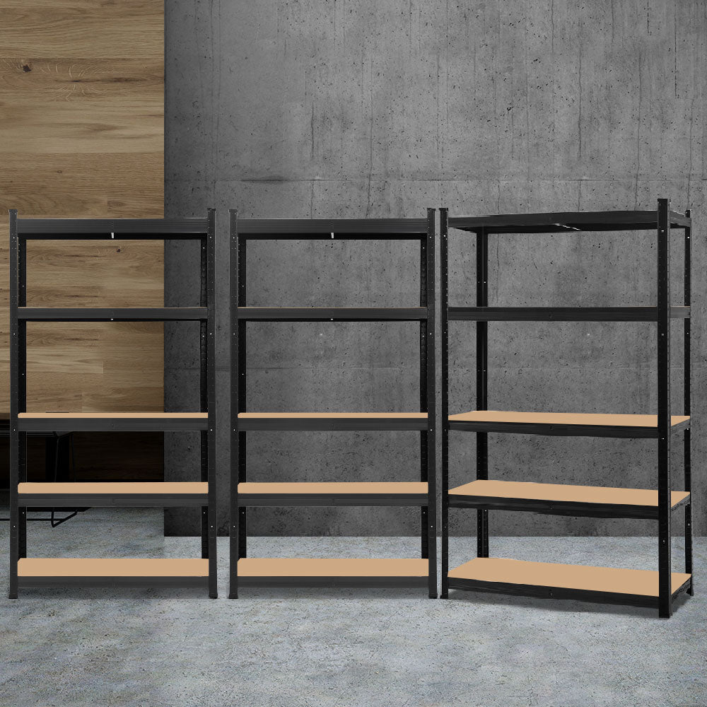Wall Storage Racks: Giantz 3x1.8M Garage Shelving Warehouse Rack Pallet Racking Storage Shelf Black