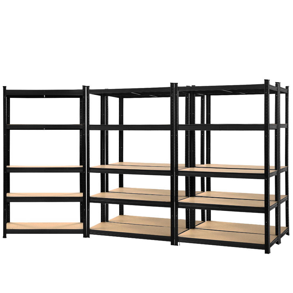 Wall Storage Racks: Giantz 5x1.8M Garage Shelving Warehouse Rack Pallet Racking Storage Shelf Black