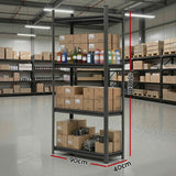 Wall Storage Racks: Giantz Garage Shelving 1.8X0.9m Warehouse Rack Storage Shelves Workshop Racks Steel