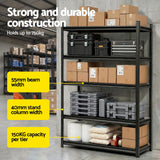 Wall Storage Racks: Giantz Garage Shelving 1.8X1.2m Warehouse Rack Storage Shelves Workshop Racks Steel