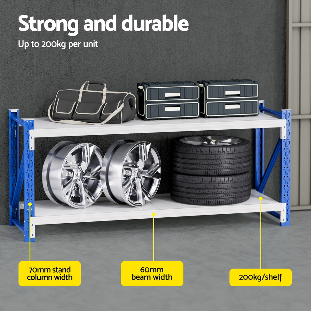 Wall Storage Racks: Giantz 2Mx0.9M Warehouse Shelving Garage Rack