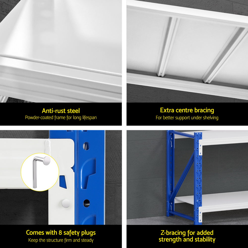 Wall Storage Racks: Giantz 2Mx0.9M Warehouse Shelving Garage Rack