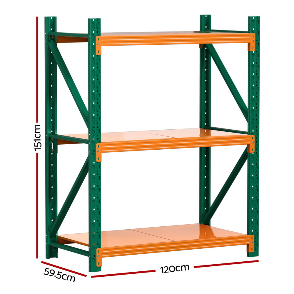 Wall Storage Racks: Giantz 1.2Mx1.5M Garage Shelving Warehouse Rack