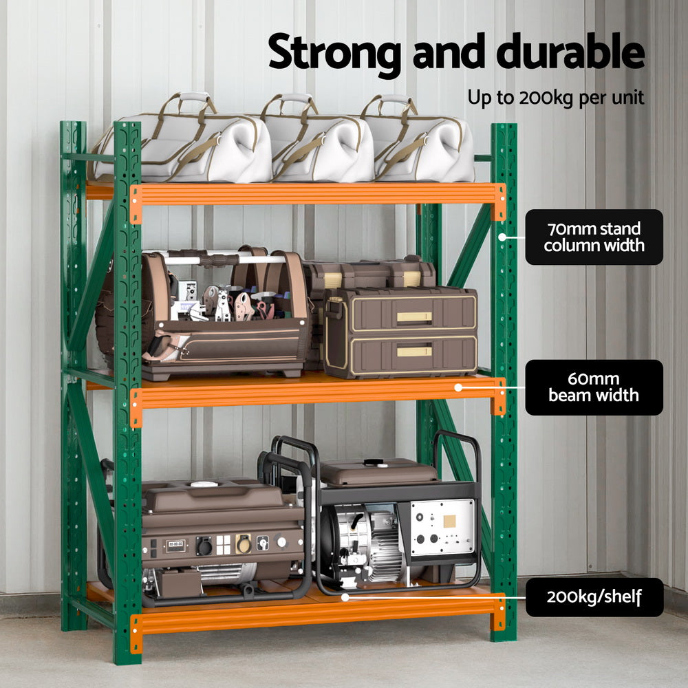 Wall Storage Racks: Giantz 1.2Mx1.5M Garage Shelving Warehouse Rack