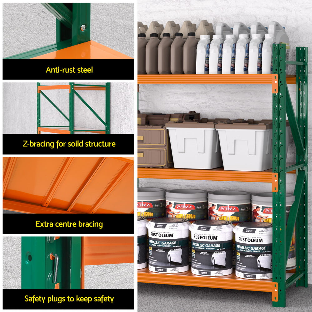 Wall Storage Racks: Giantz 1.2Mx1.5M Garage Shelving Warehouse Rack