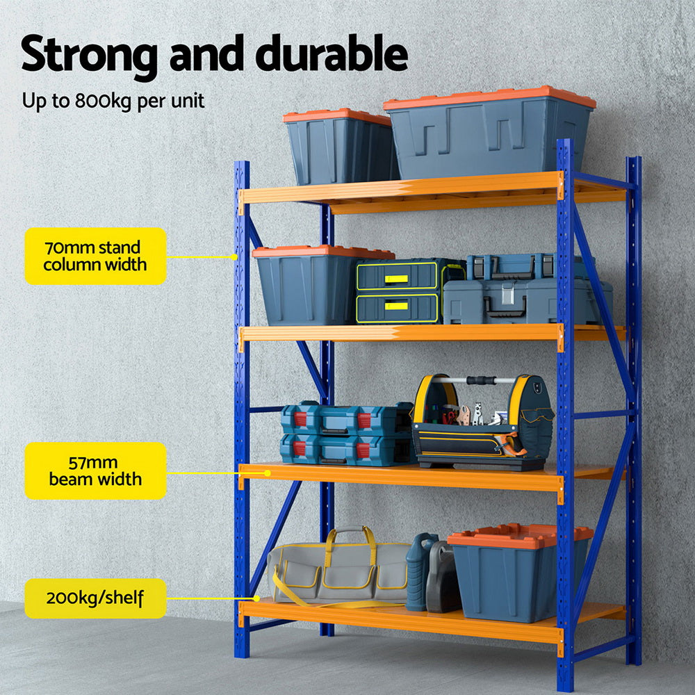 Utility Trolleys: Giantz 2Mx1.5M Warehouse Shelving Garage Rack