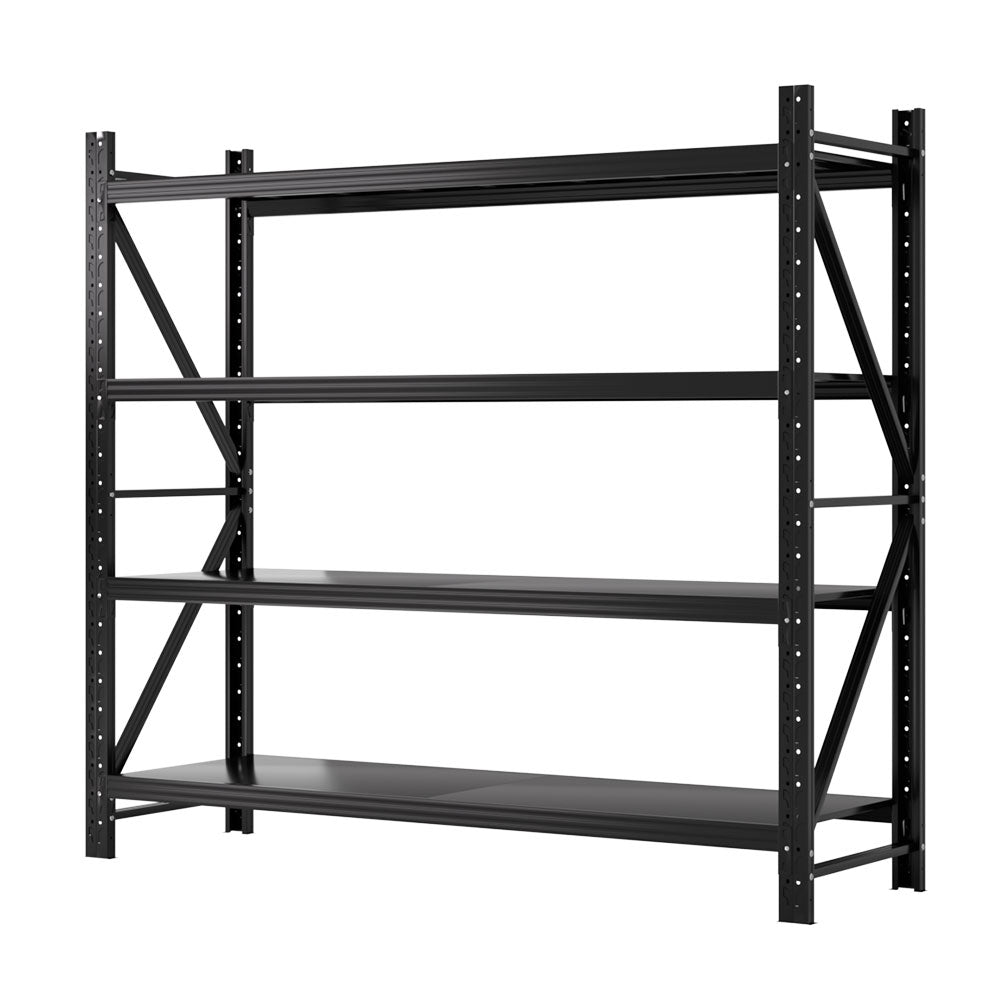 Wall Storage Racks: Giantz 2Mx1.8M Garage Shelving Warehouse Rack Pallet Racking Storage Shelf Black