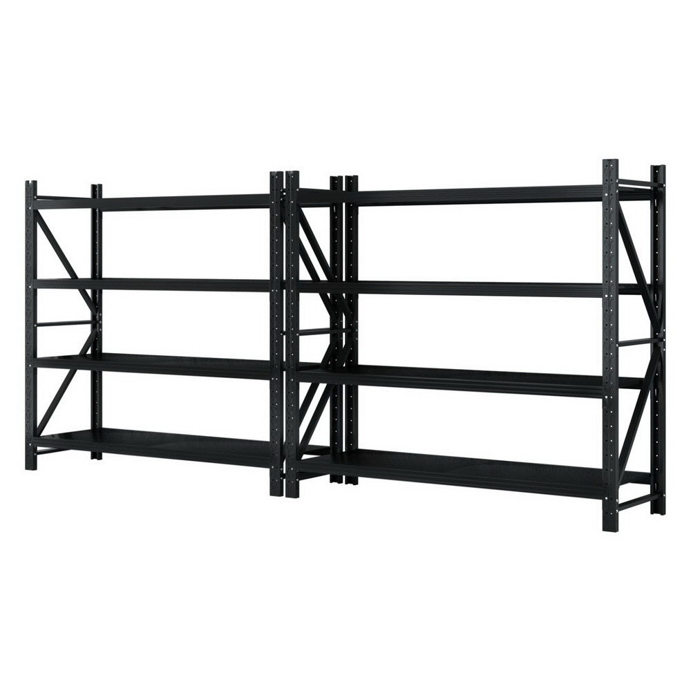 Wall Storage Racks: Giantz 4Mx1.8M Garage Shelving Warehouse Rack Black
