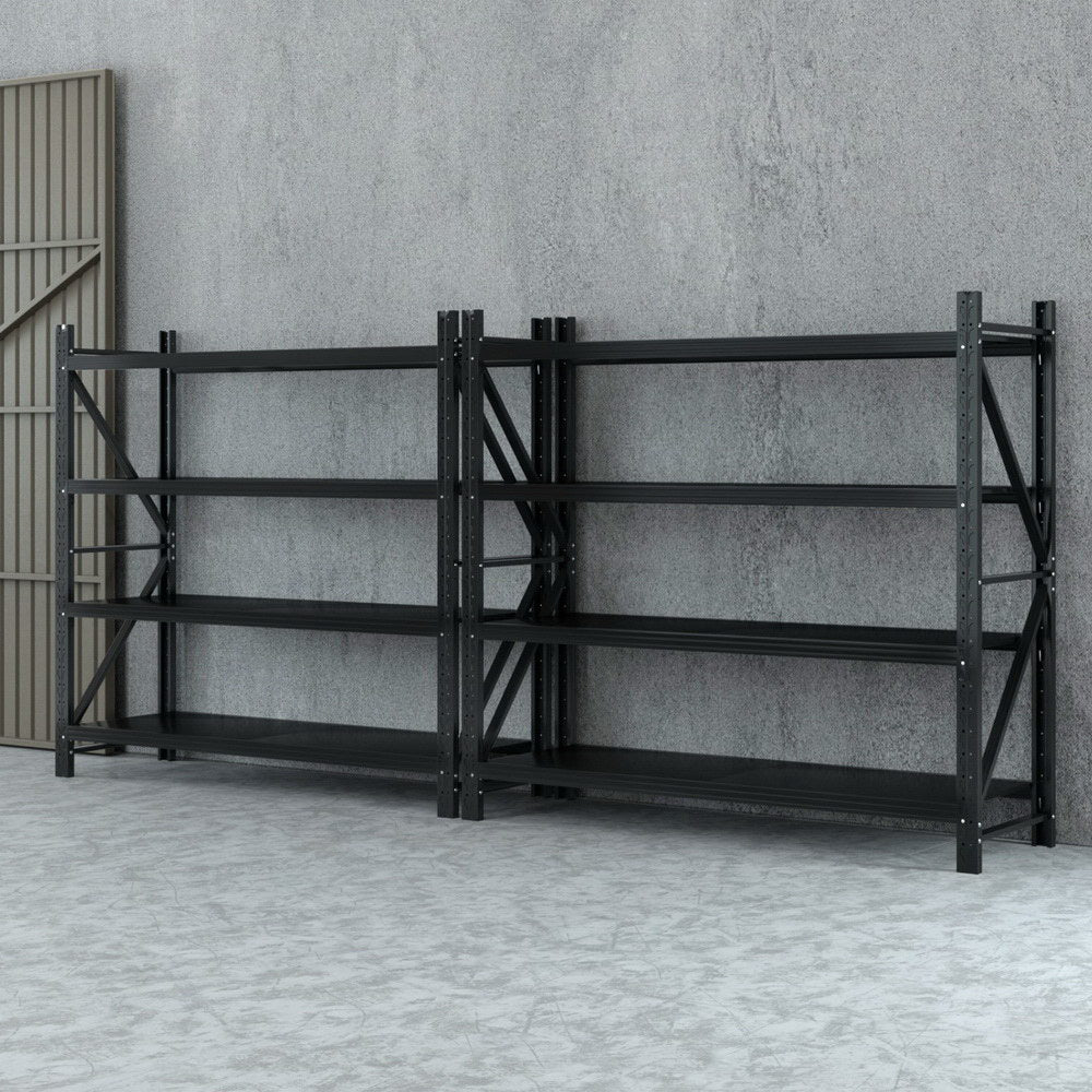 Wall Storage Racks: Giantz 4Mx1.8M Garage Shelving Warehouse Rack Black