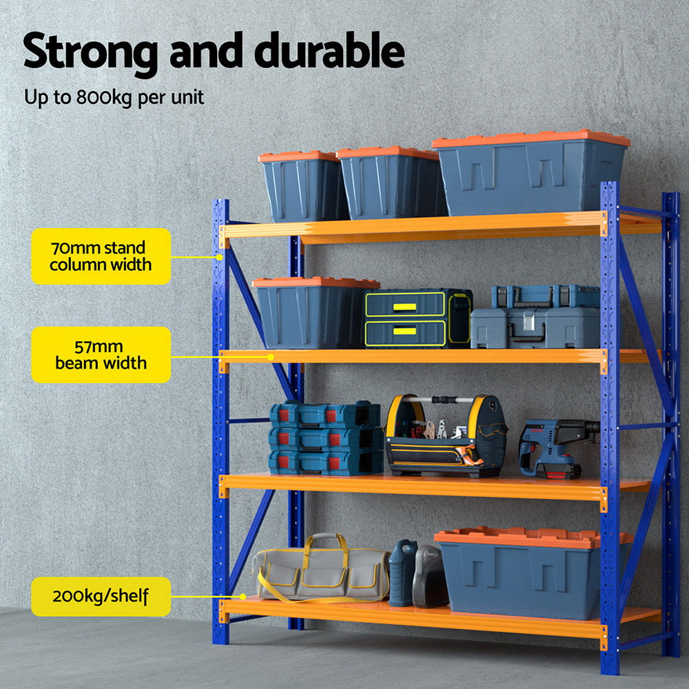 Utility Trolleys: Giantz 2Mx1.8M Warehouse Shelving Garage Rack
