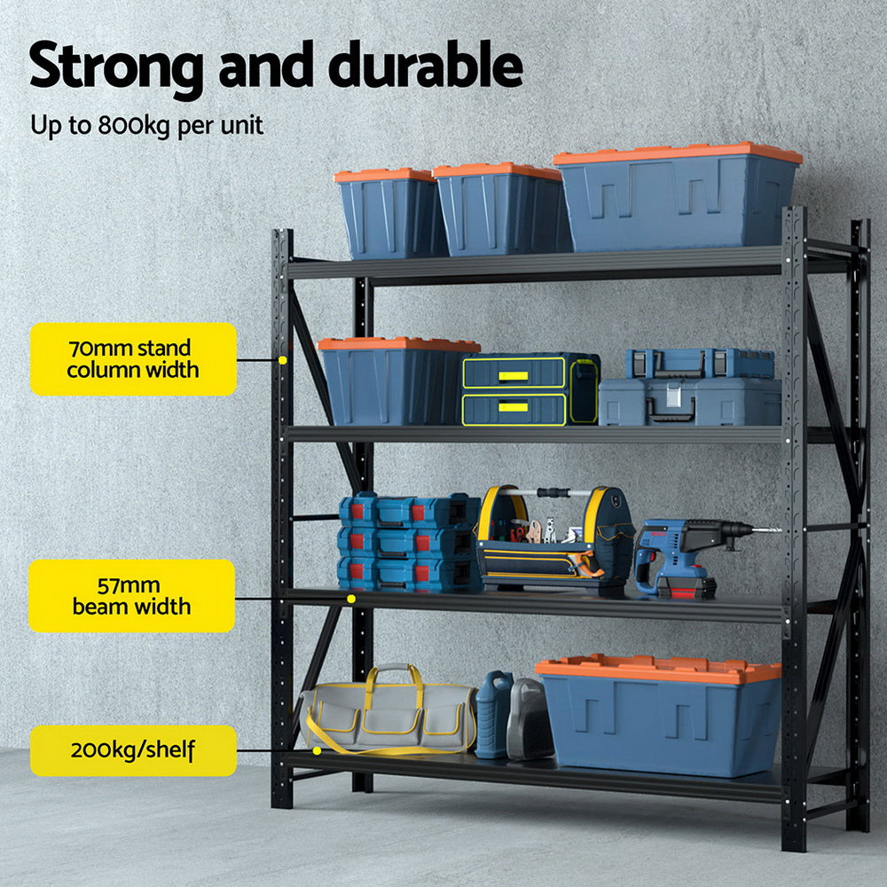 Utility Trolleys: Giantz 2Mx2M Warehouse Shelving Garage Rack