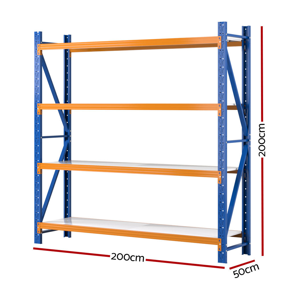 Wall Storage Racks: Giantz 2Mx2M Garage Shelving Warehouse Rack Pallet Racking Storage Shelf Blue