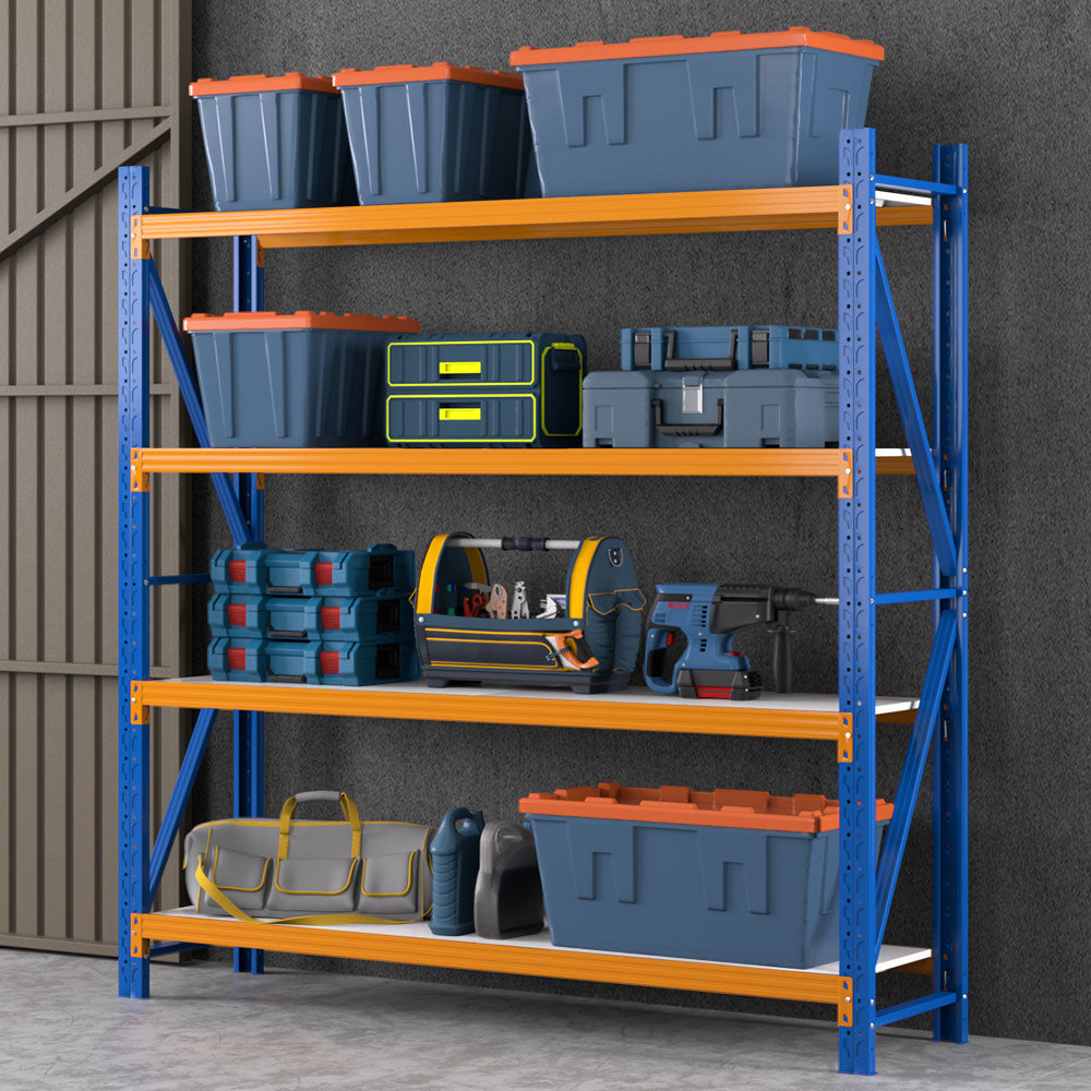 Wall Storage Racks: Giantz 2Mx2M Garage Shelving Warehouse Rack Pallet Racking Storage Shelf Blue