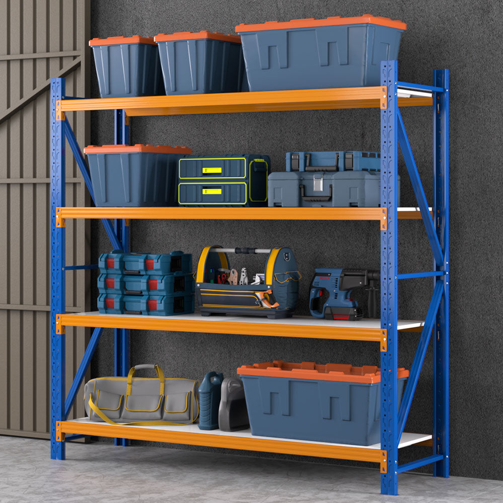 Wall Storage Racks: Giantz 2Mx2M Garage Shelving Warehouse Rack Pallet Racking Storage Shelf Blue