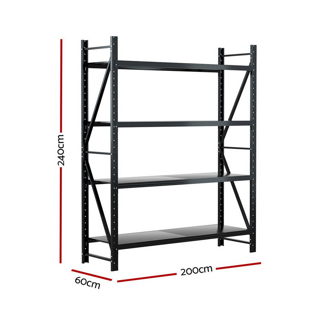 Utility Trolleys: Giantz 2.4Mx2M Warehouse Shelving Garage Rack
