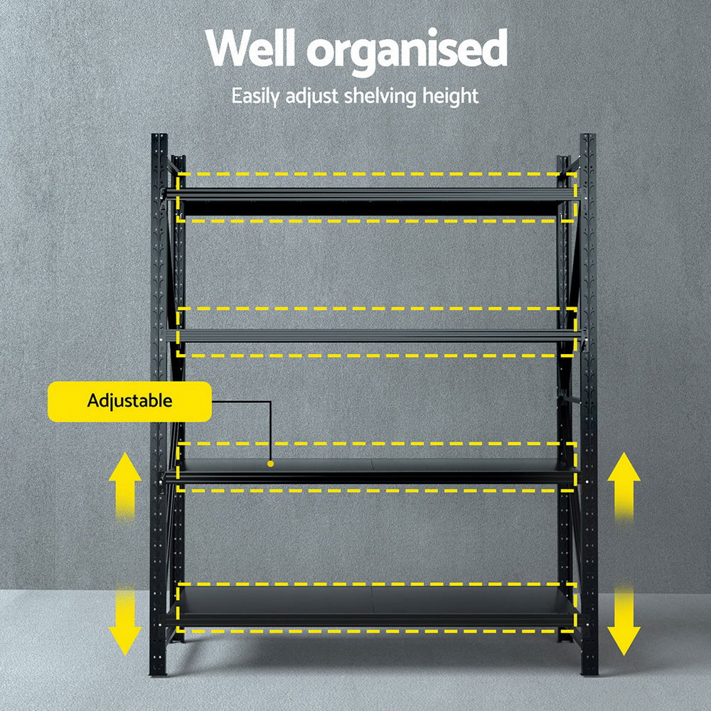 Utility Trolleys: Giantz 2.4Mx2M Warehouse Shelving Garage Rack