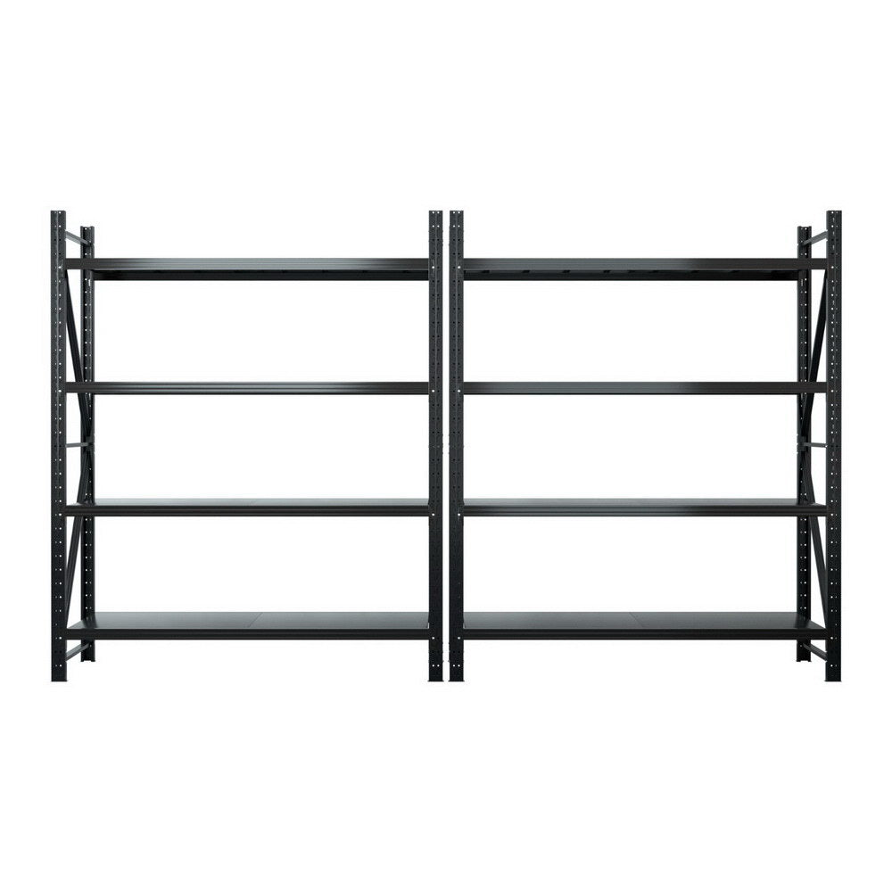Wall Storage Racks: Giantz 4Mx2.4M Garage Shelving Warehouse Rack Black