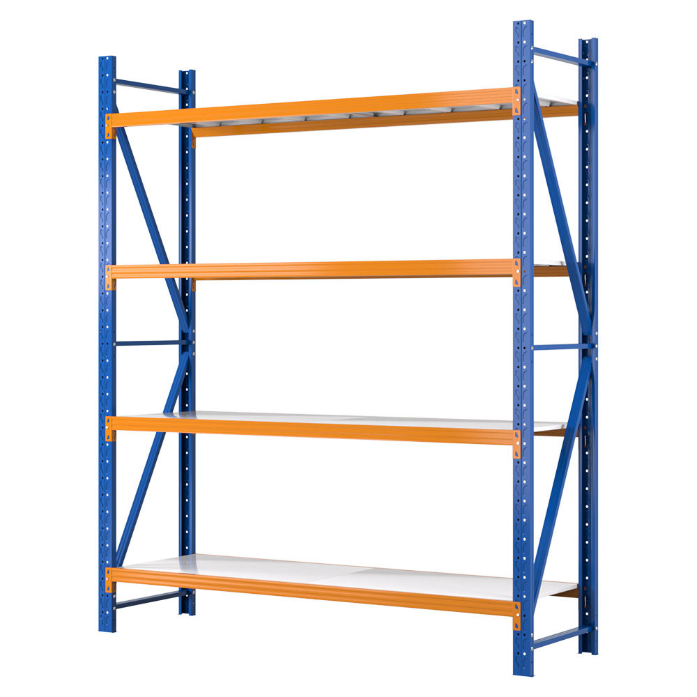 Wall Storage Racks: Giantz 2.4Mx2M Garage Shelving Warehouse Rack Pallet Racking Storage Shelf Blue